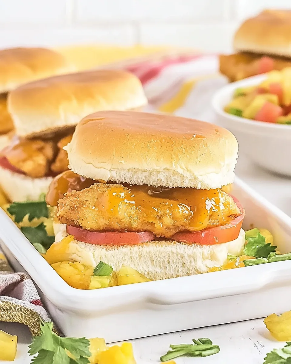 Crispy Honey Mustard Chicken Sliders
