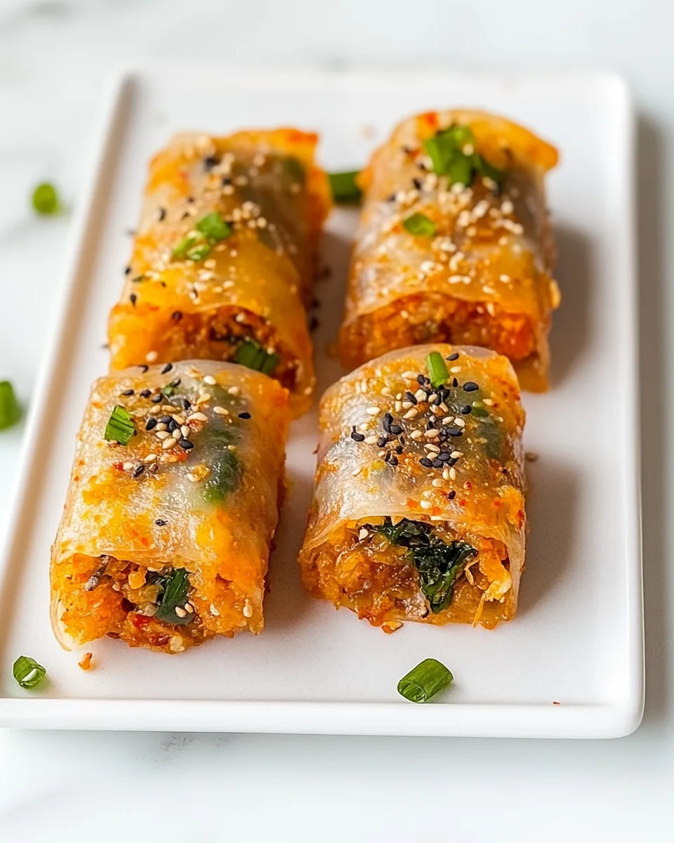 Crispy Kimchi Rice Paper Dumplings