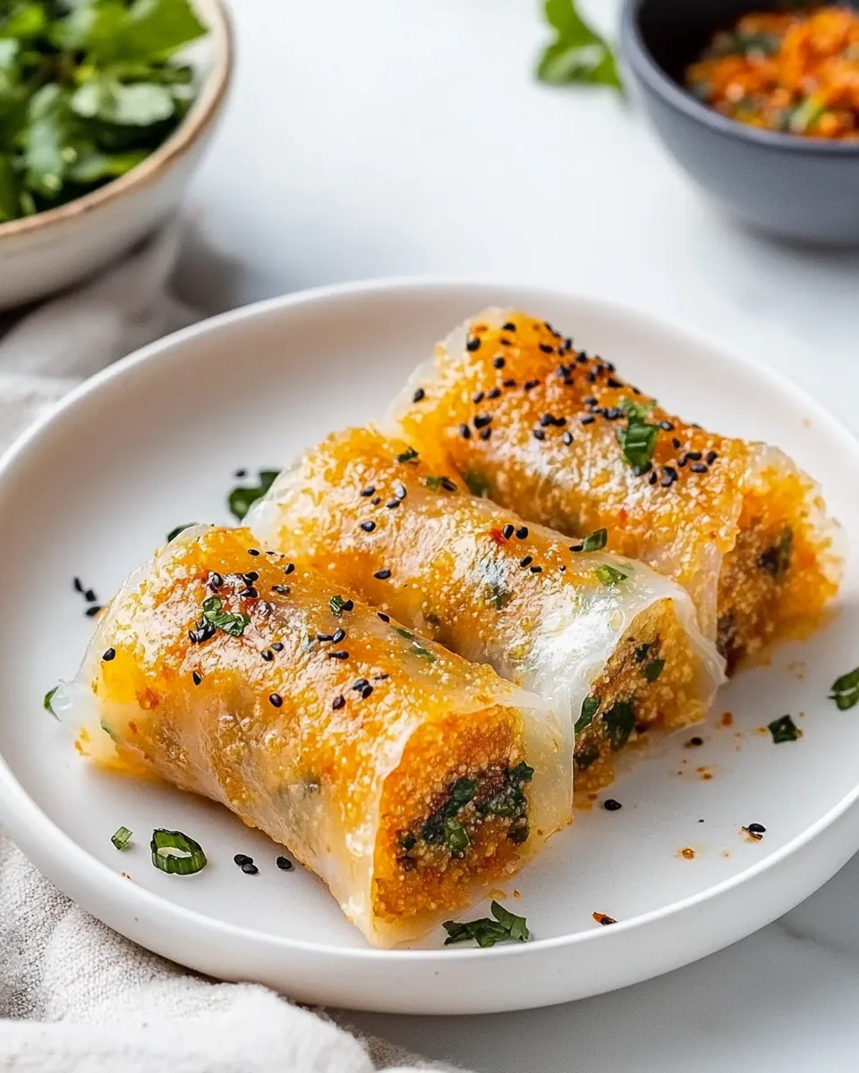 Crispy Kimchi Rice Paper Dumplings