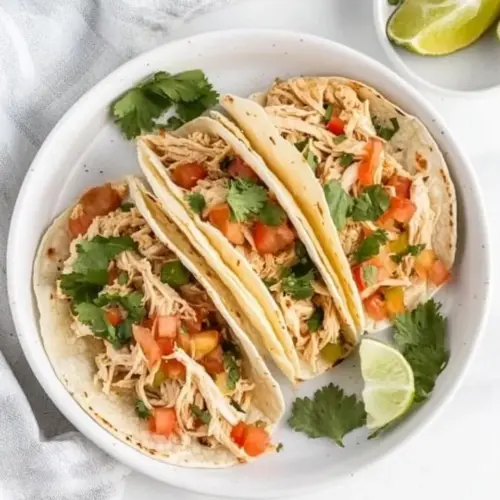 Crockpot Shredded Chicken Tacos