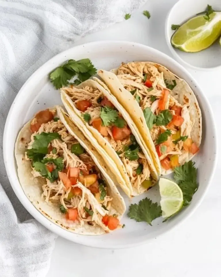 Crockpot Shredded Chicken Tacos