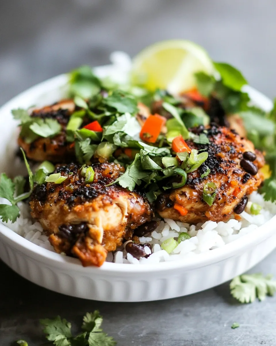 Cuban Black Beans Chicken With Rice