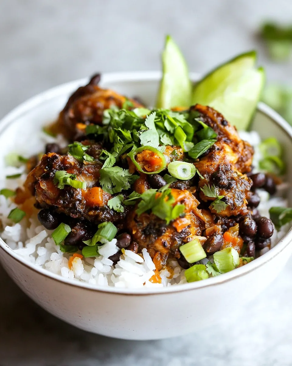 Cuban Black Beans Chicken With Rice