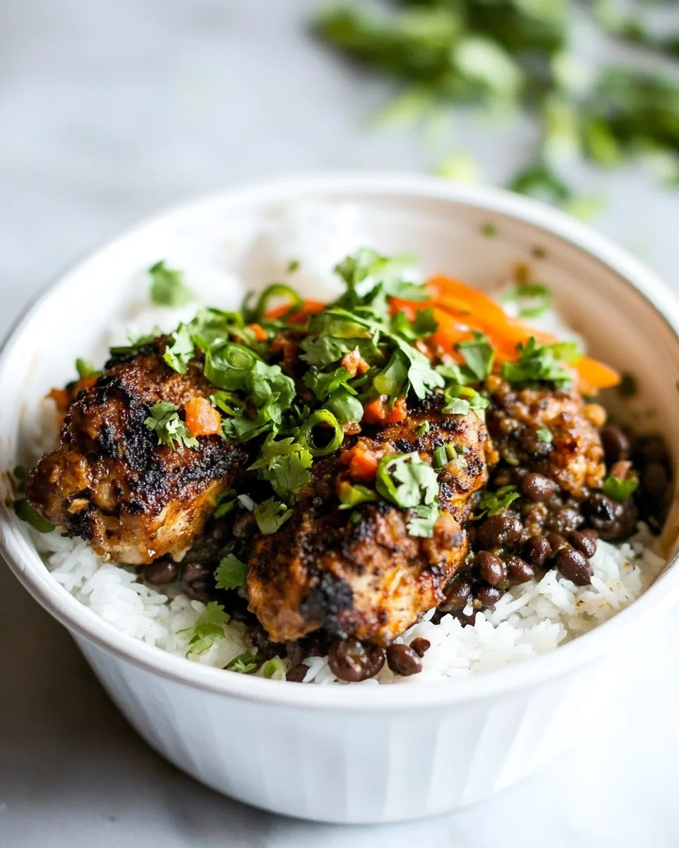 Cuban Black Beans Chicken With Rice