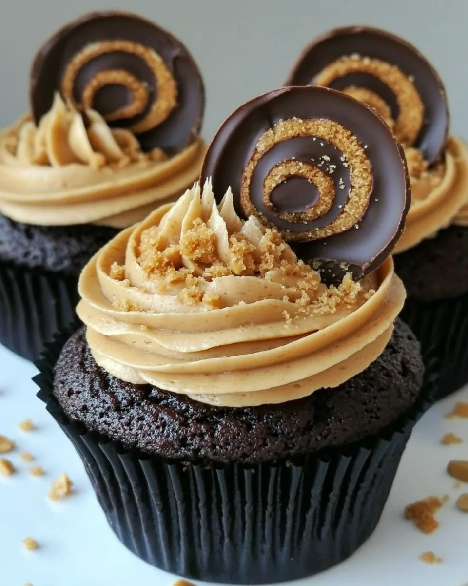 Dark Chocolate Peanut Butter Cupcakes