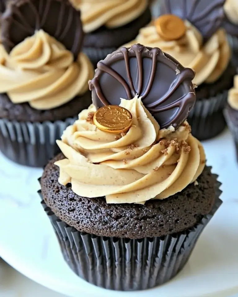 Dark Chocolate Peanut Butter Cupcakes
