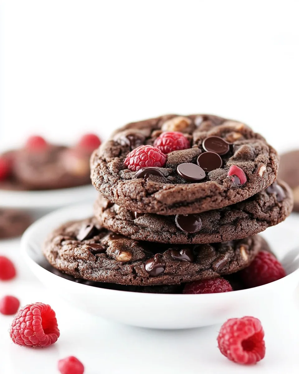 Dark Chocolate Raspberry Cookies
