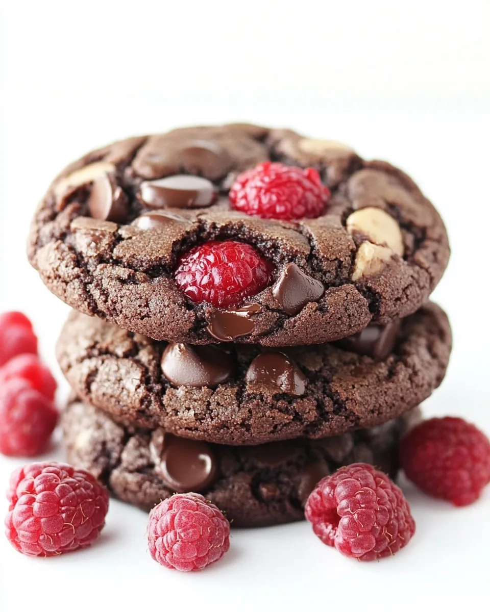 Dark Chocolate Raspberry Cookies