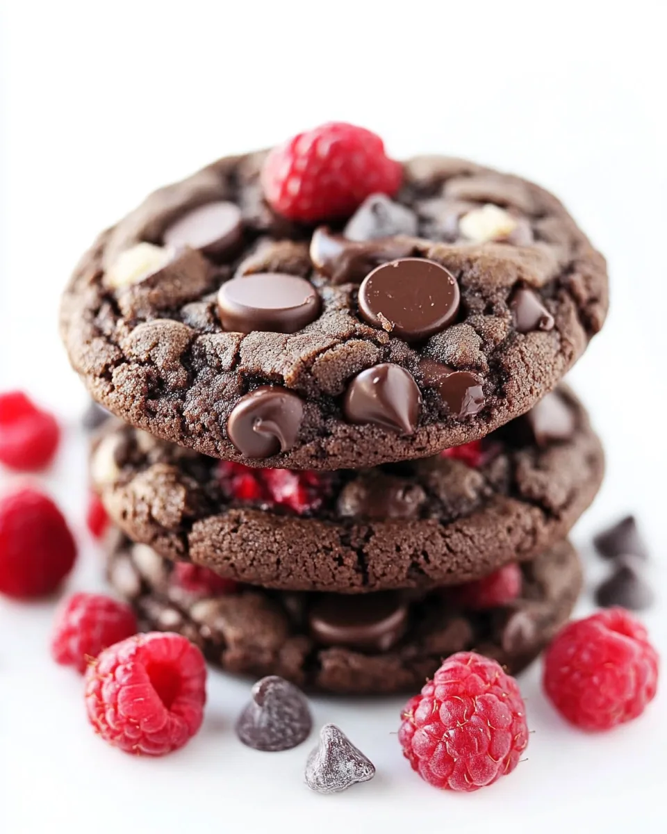 Dark Chocolate Raspberry Cookies