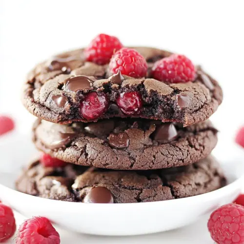Dark Chocolate Raspberry Cookies