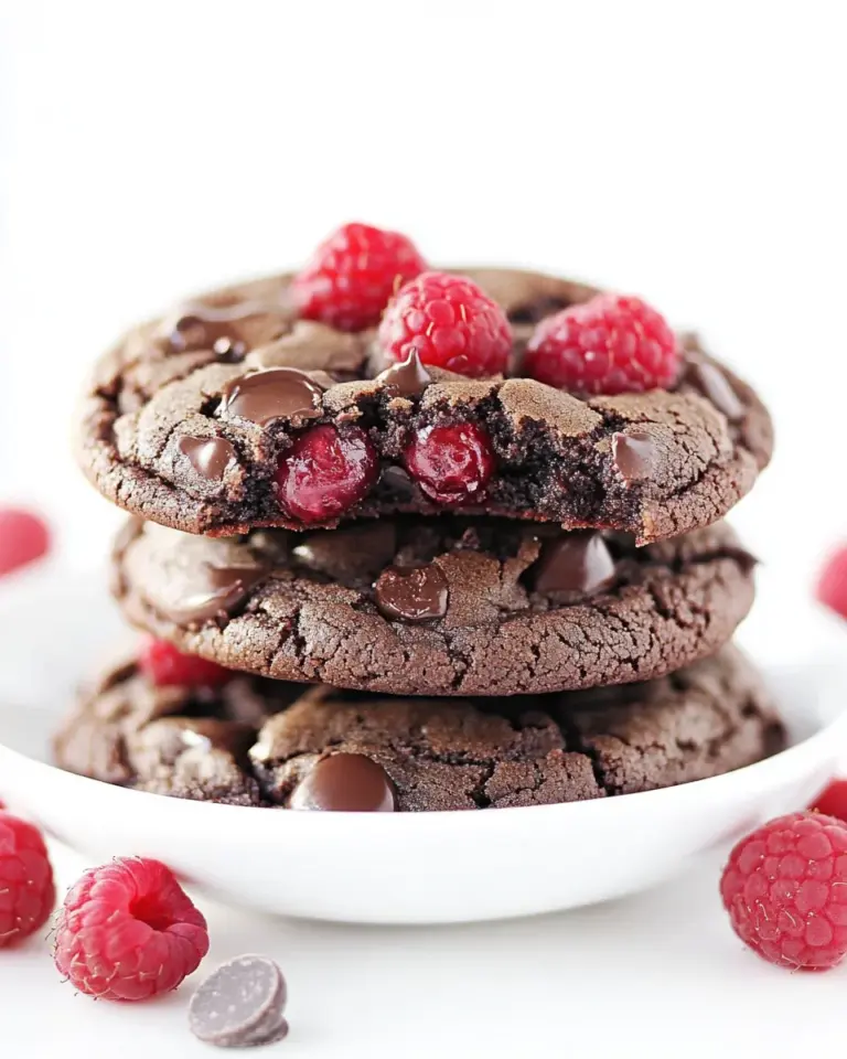 Dark Chocolate Raspberry Cookies