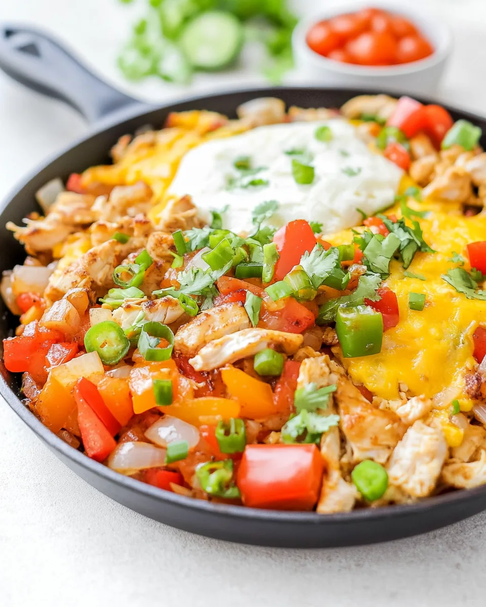 Denny’s Chicken Fajita Breakfast Skillet Recipe