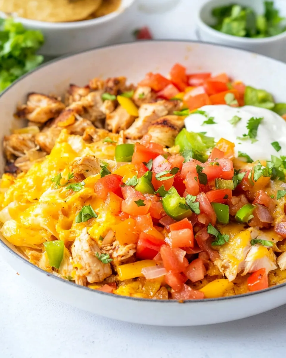 Denny’s Chicken Fajita Breakfast Skillet Recipe