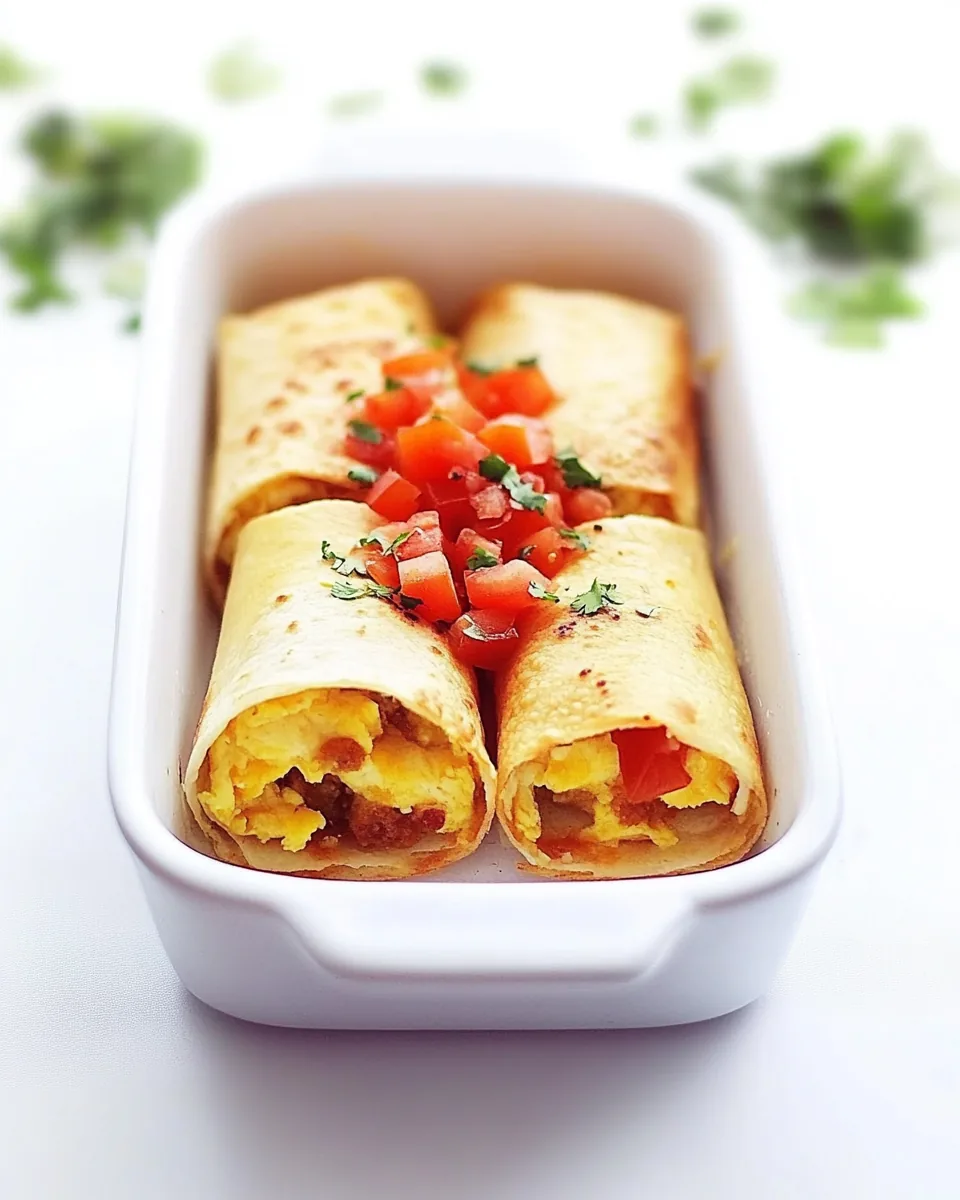 Easy Baked Breakfast Taquitos