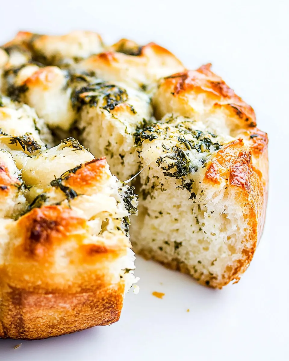 Easy Cheese and Roasted Garlic Pull Apart Bread