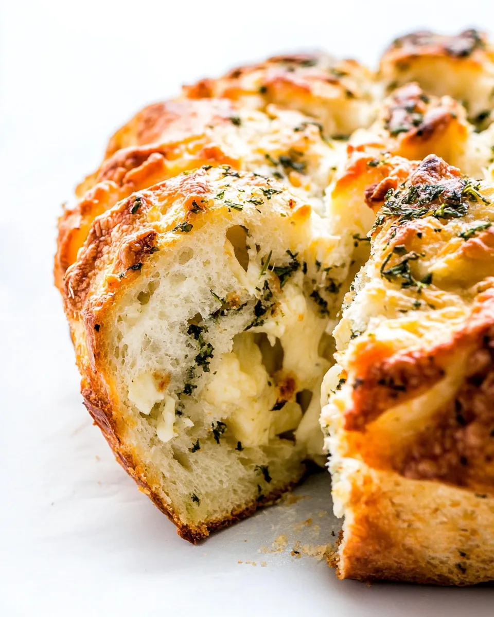 Easy Cheese and Roasted Garlic Pull Apart Bread