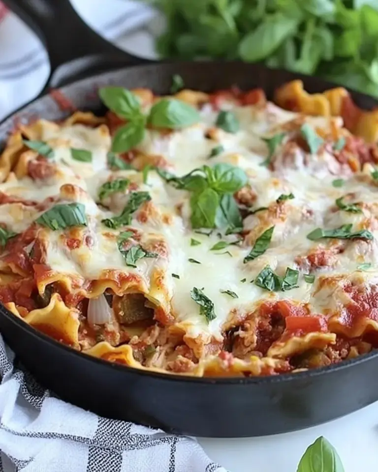 Easy Cheesy Veggie Skillet Lasagna