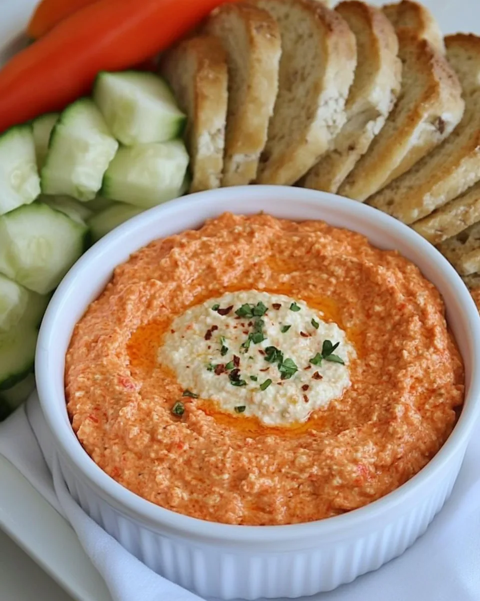 Easy Roasted Red Pepper Dip