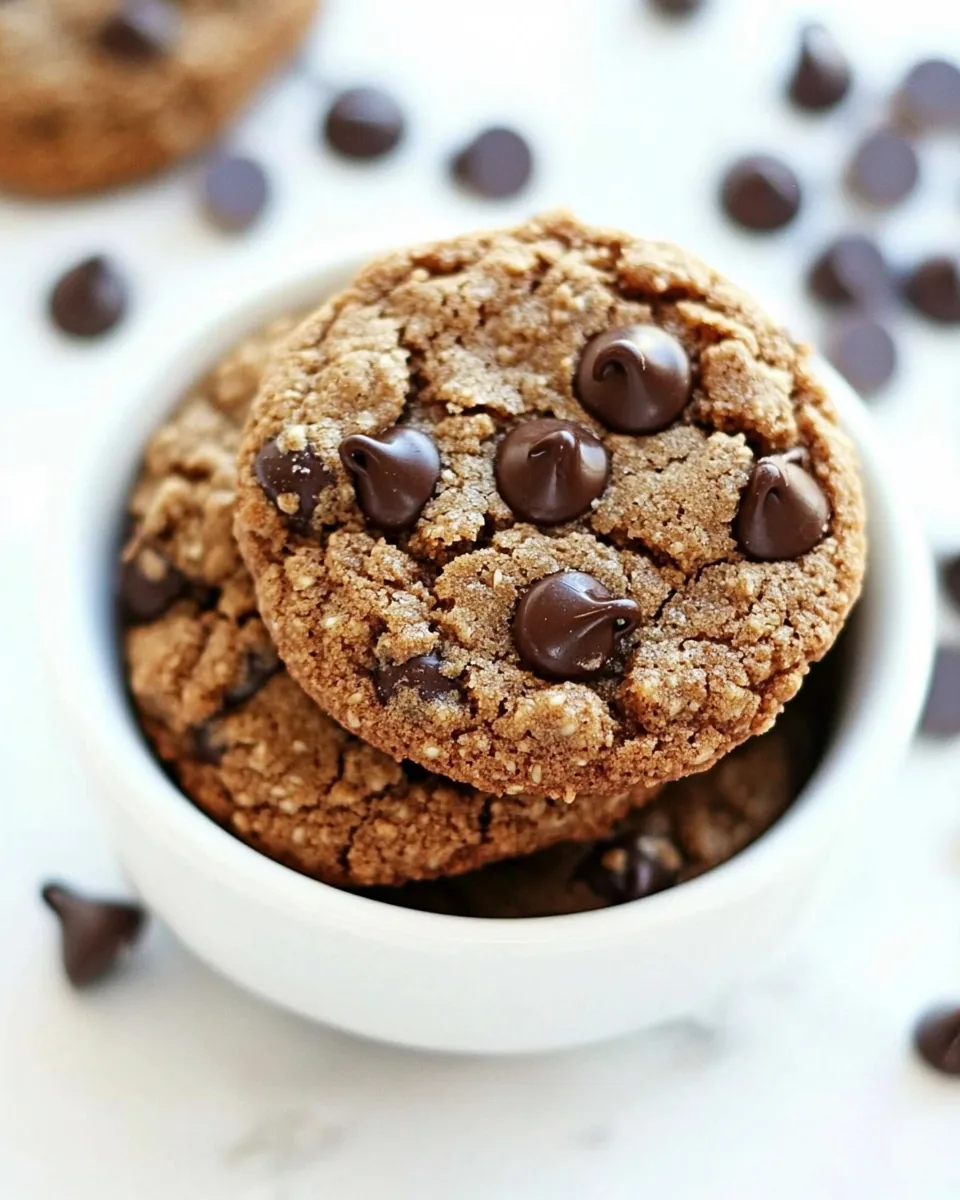 Flourless Almond Butter Chocolate Chip Cookies