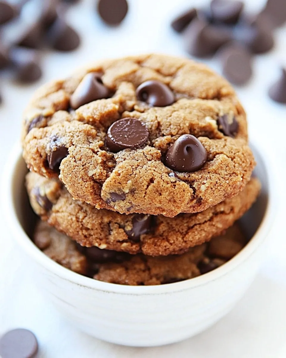 Flourless Almond Butter Chocolate Chip Cookies