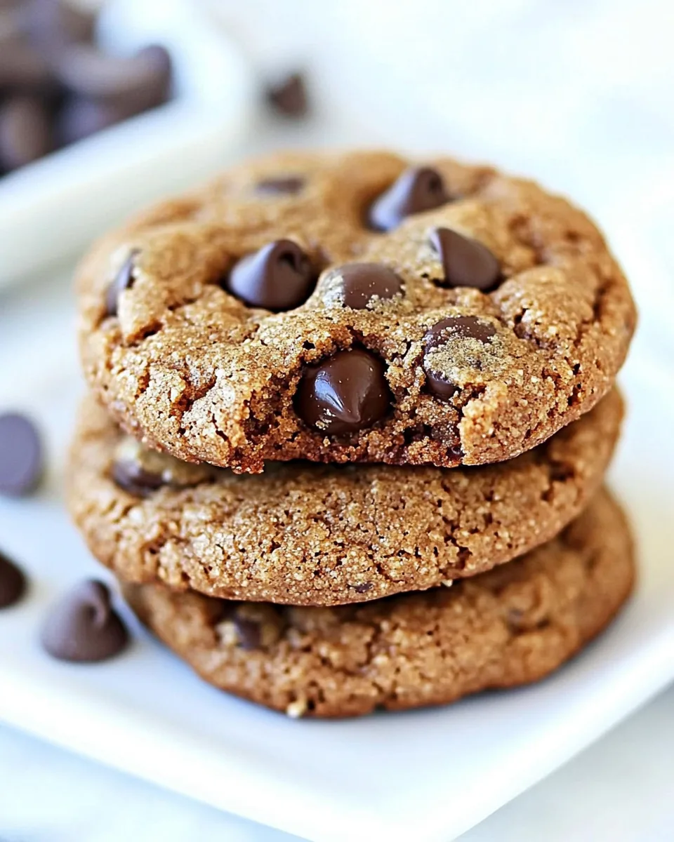 Flourless Almond Butter Chocolate Chip Cookies
