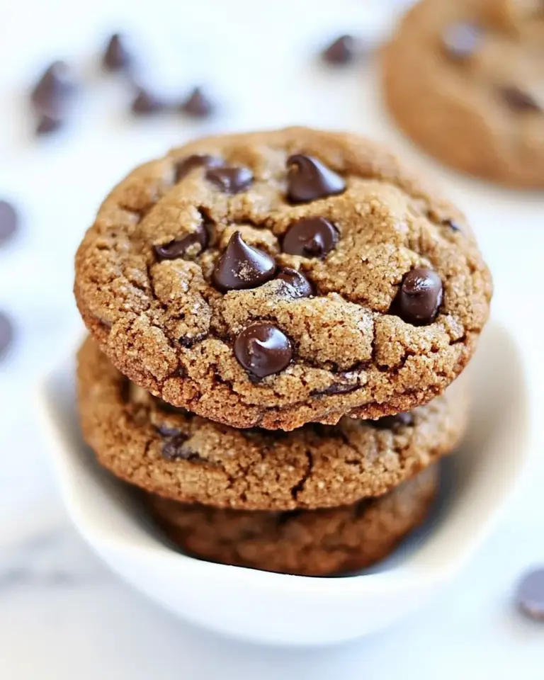 Flourless Almond Butter Chocolate Chip Cookies