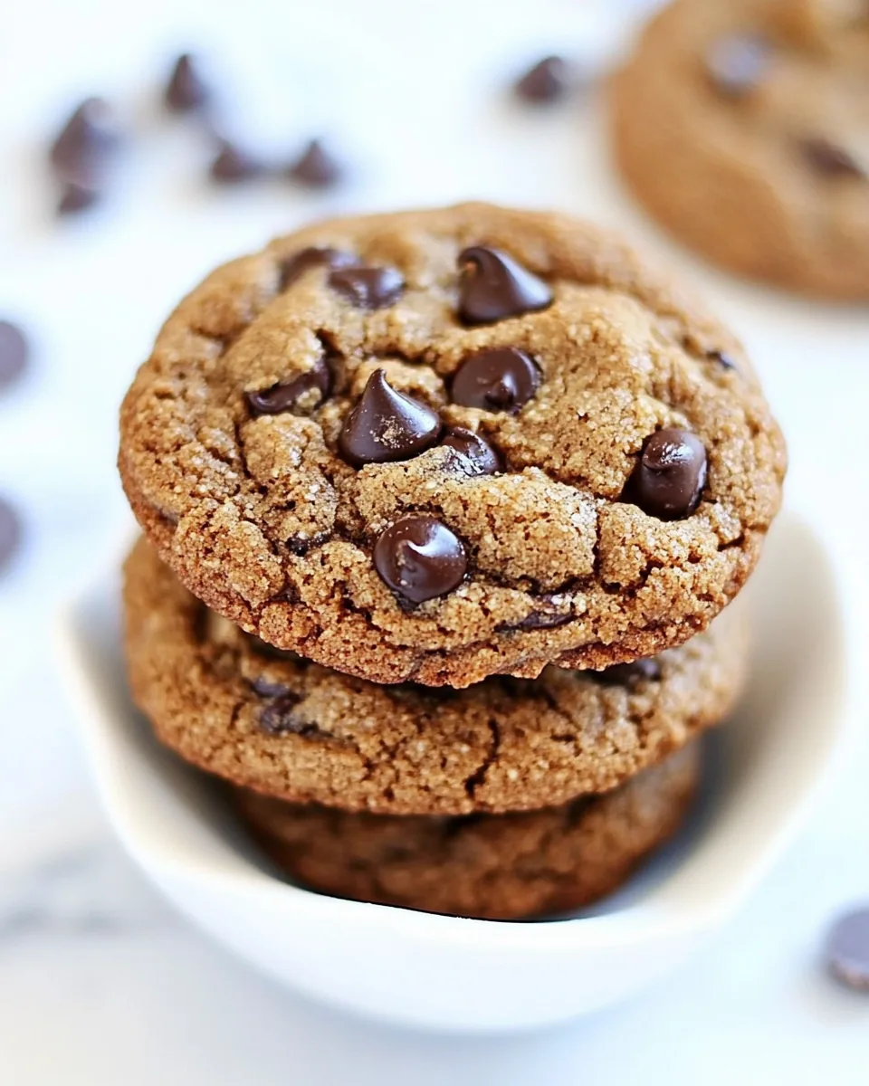 Flourless Almond Butter Chocolate Chip Cookies