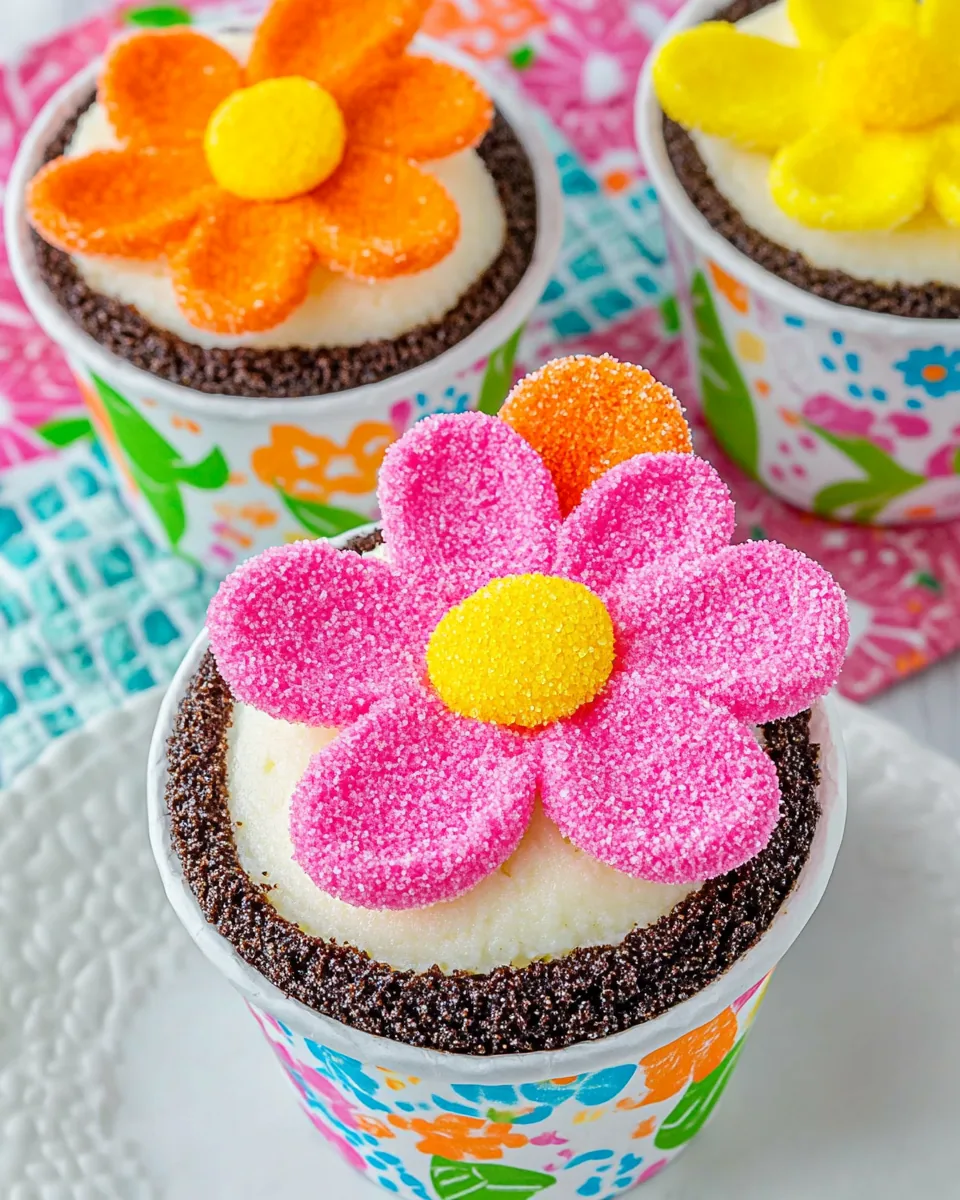 Flower Pot Pudding Dirt Cups