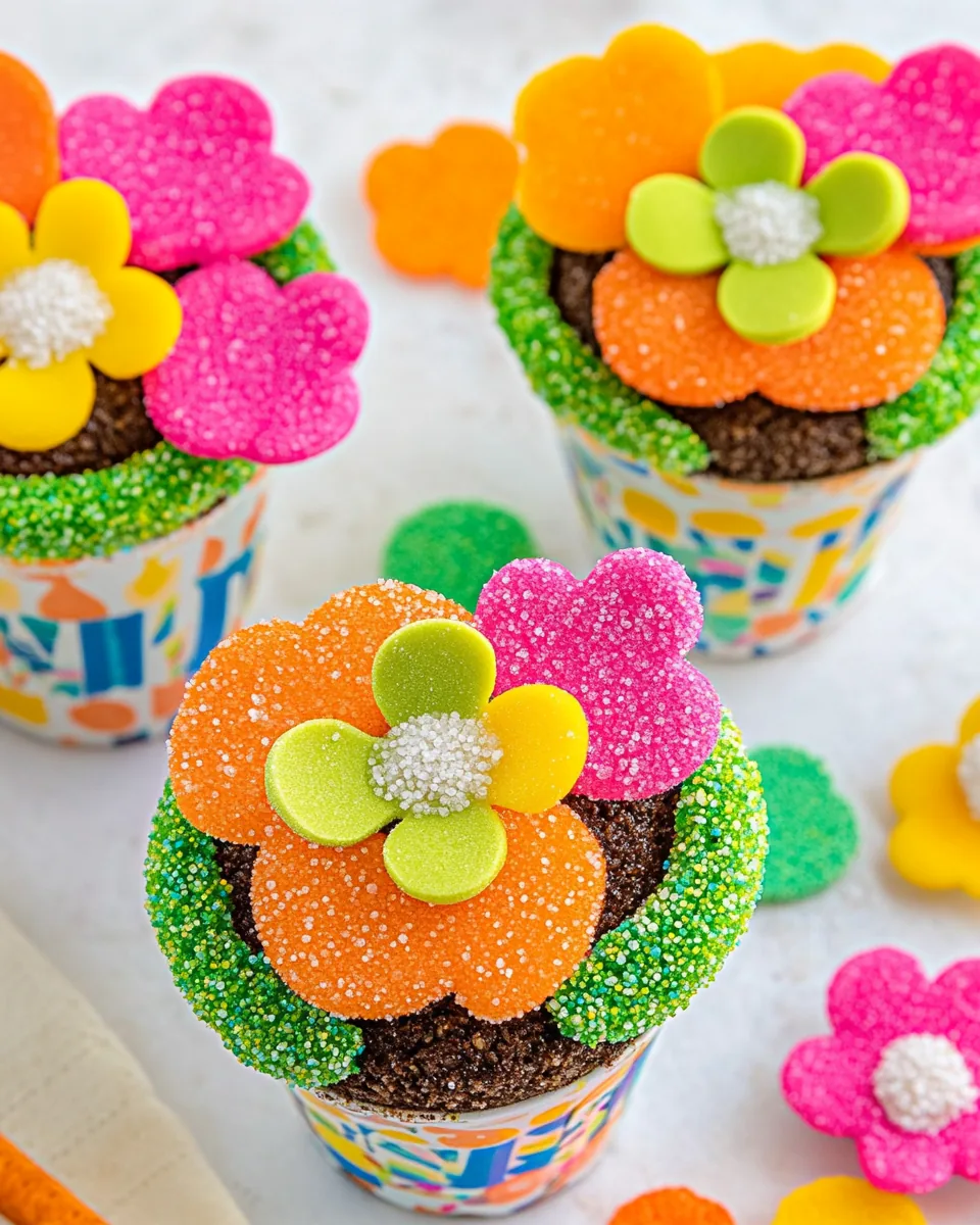 Flower Pot Pudding Dirt Cups