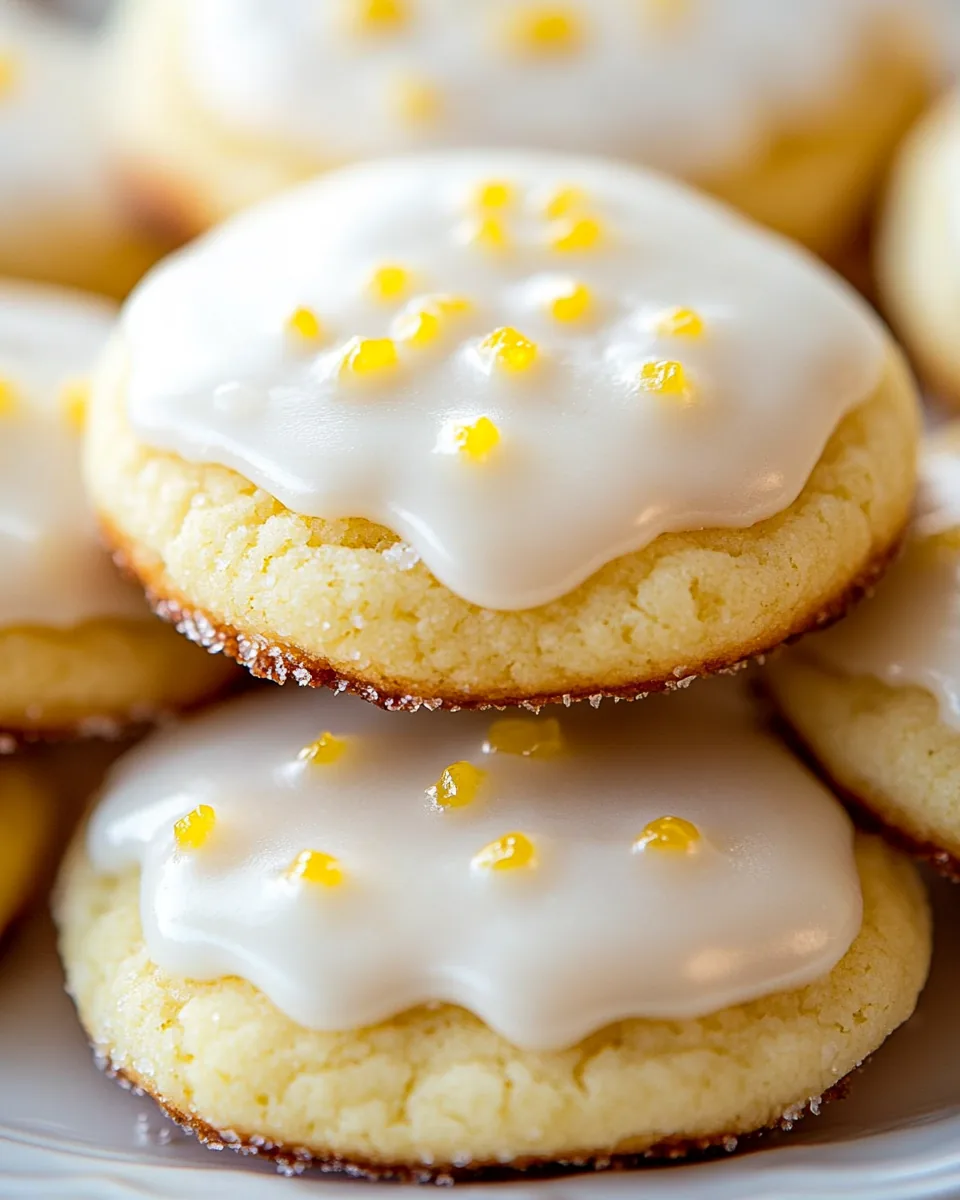 Glazed Lemon Sour Cream Cookies