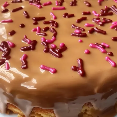 Glazed Peanut Butter Cake