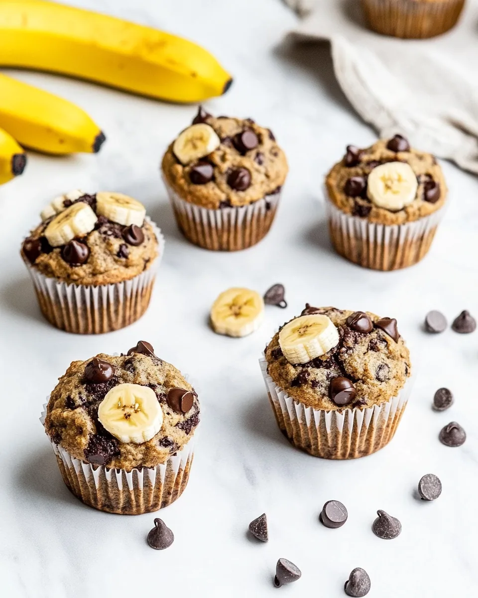Gluten Free Chocolate Chip Banana Muffins