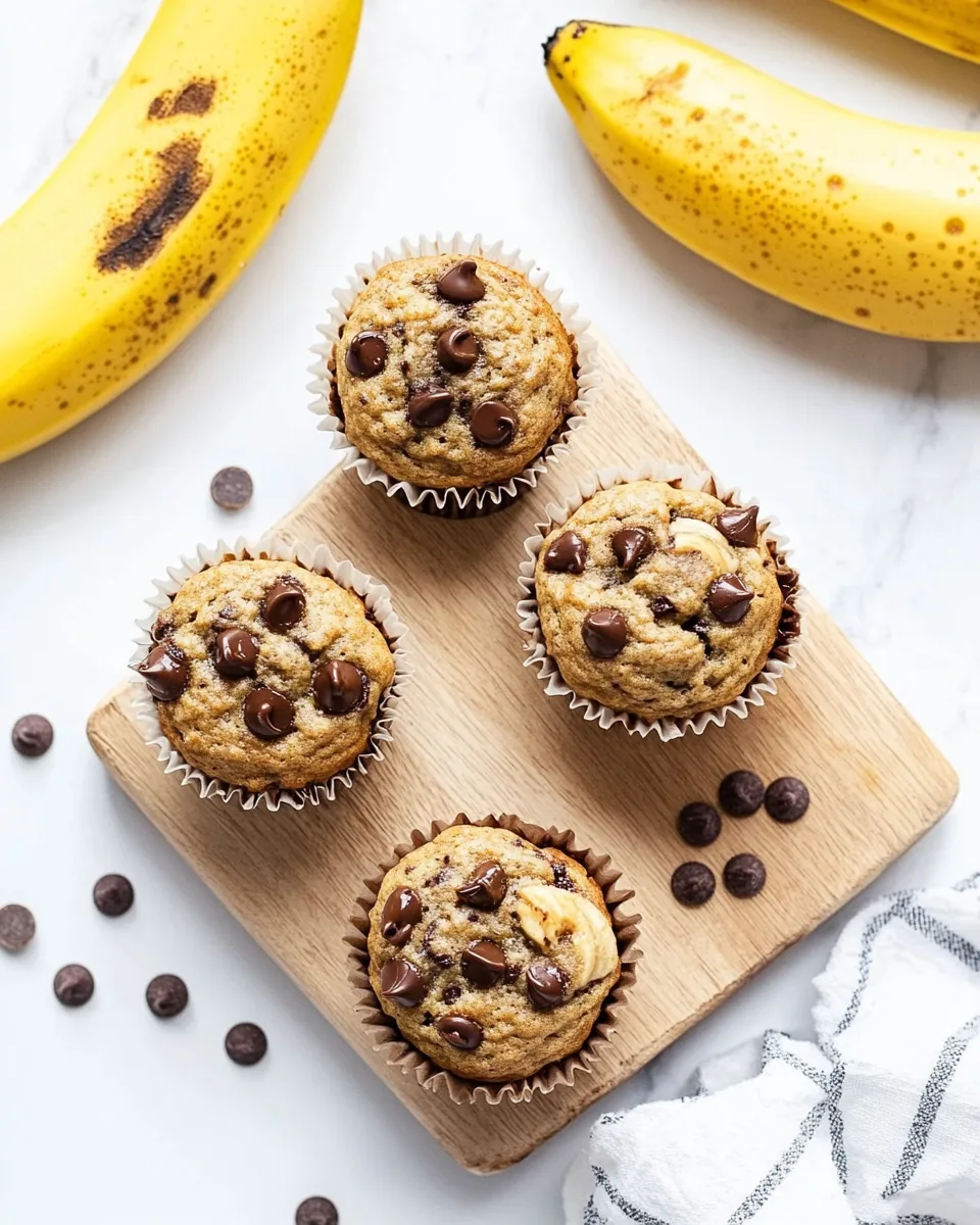Gluten Free Chocolate Chip Banana Muffins