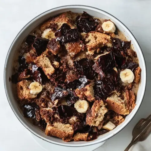 Gluten Free Chunky Monkey Banana Bread Pudding