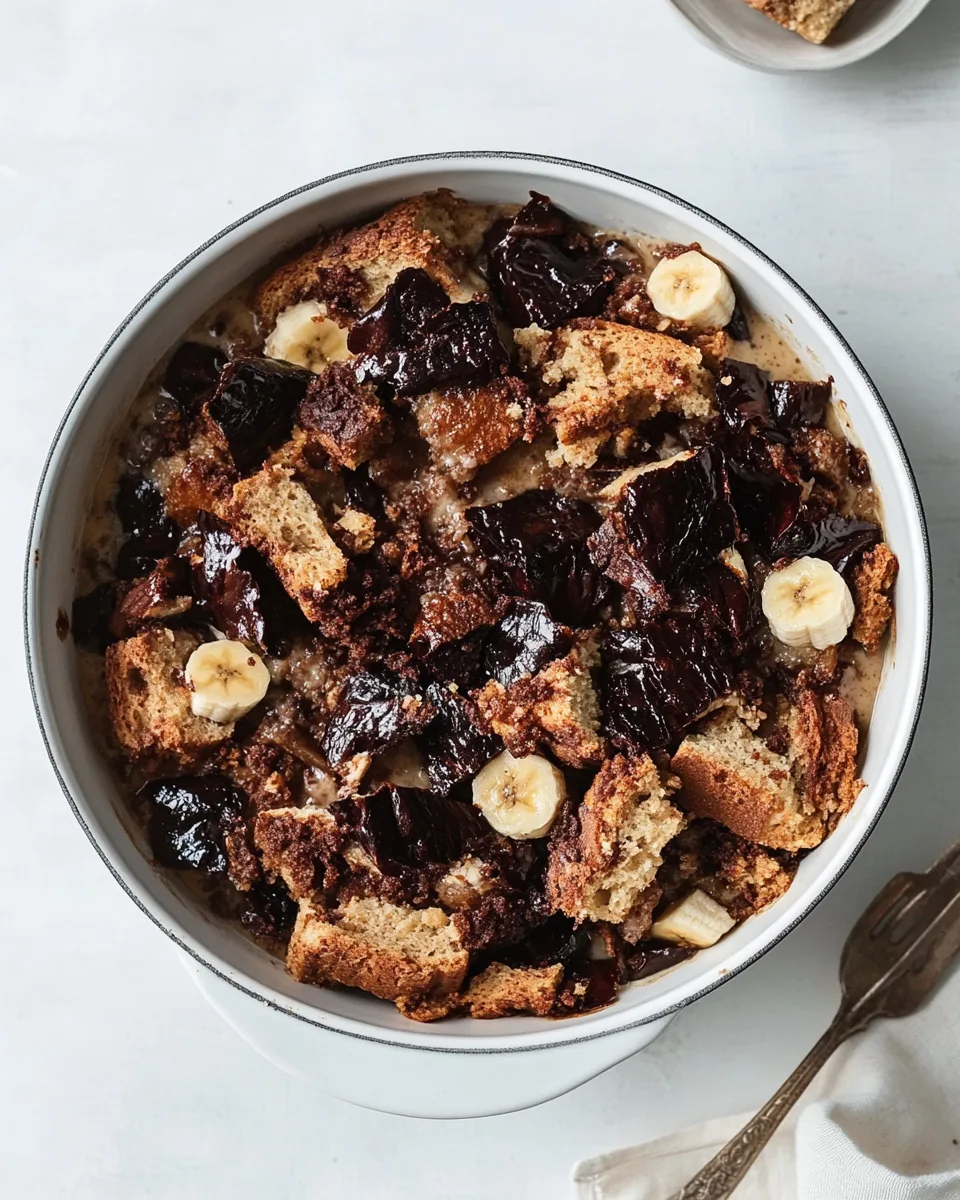 Gluten Free Chunky Monkey Banana Bread Pudding