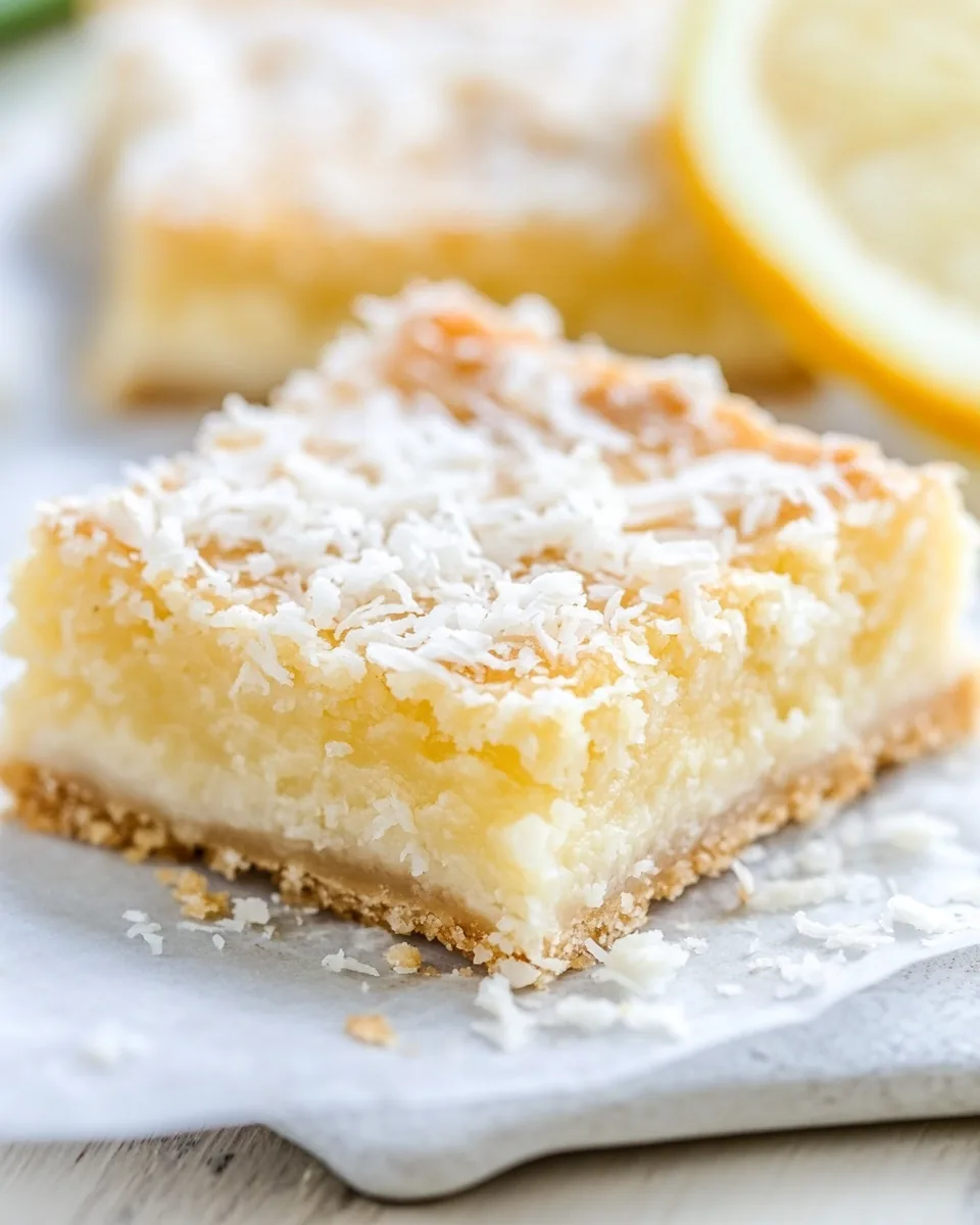 Gooey Coconut Pie Bars