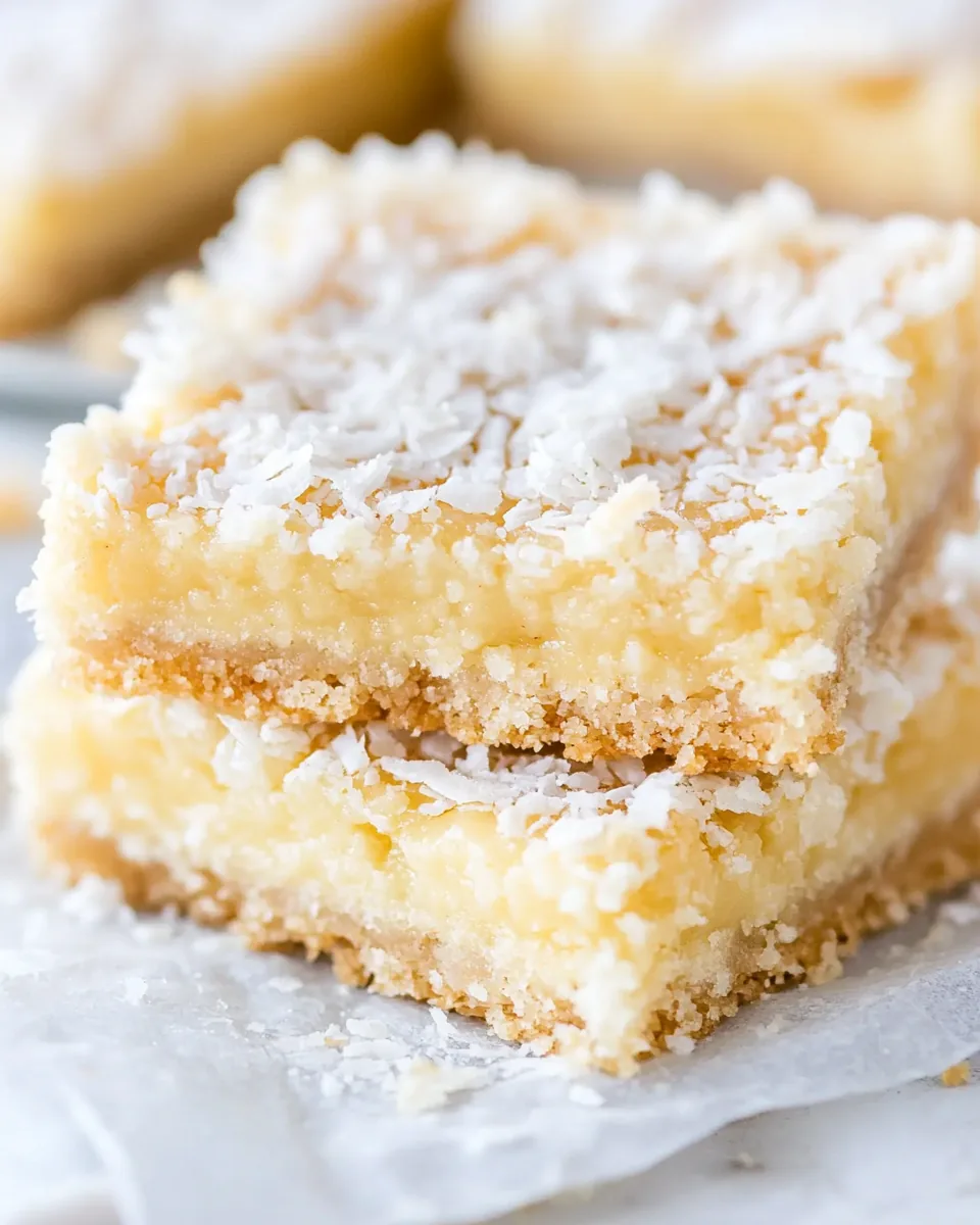 Gooey Coconut Pie Bars