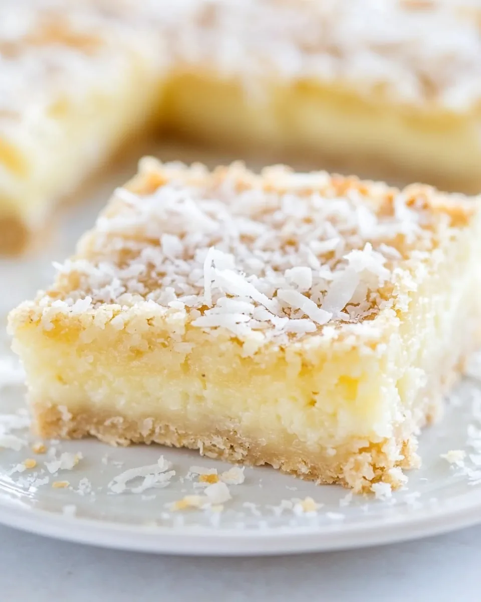 Gooey Coconut Pie Bars