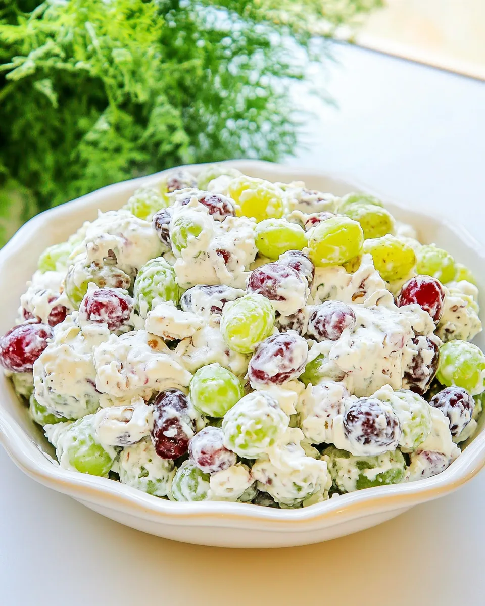 Grape Salad with Cream Cheese Dressing