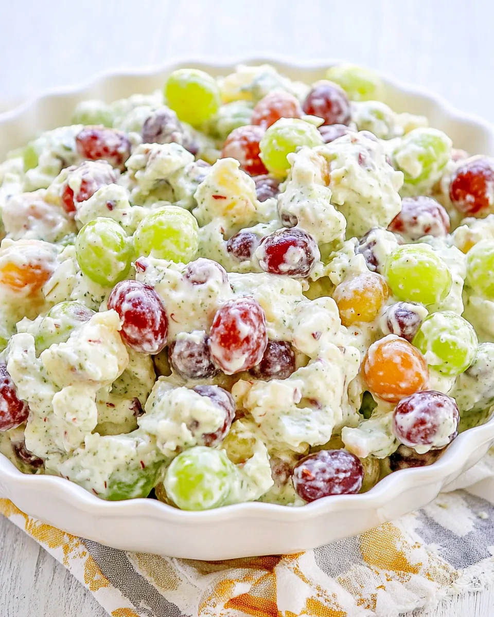 Grape Salad with Cream Cheese Dressing