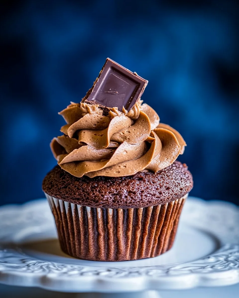Greek Yogurt Chocolate Fudge Cupcakes