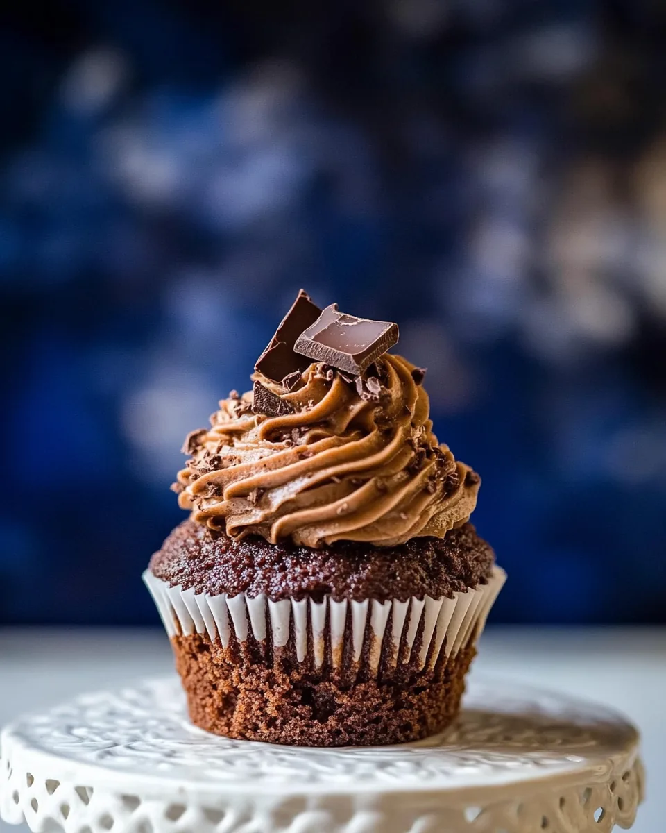 Greek Yogurt Chocolate Fudge Cupcakes