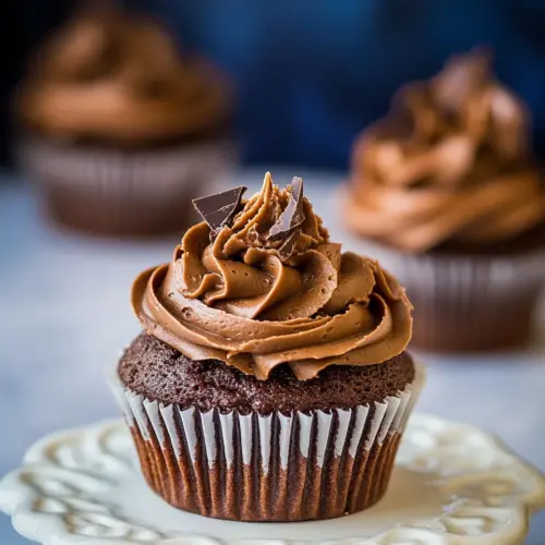 Greek Yogurt Chocolate Fudge Cupcakes