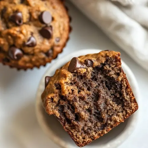 Healthy Chocolate Chip Banana Muffins