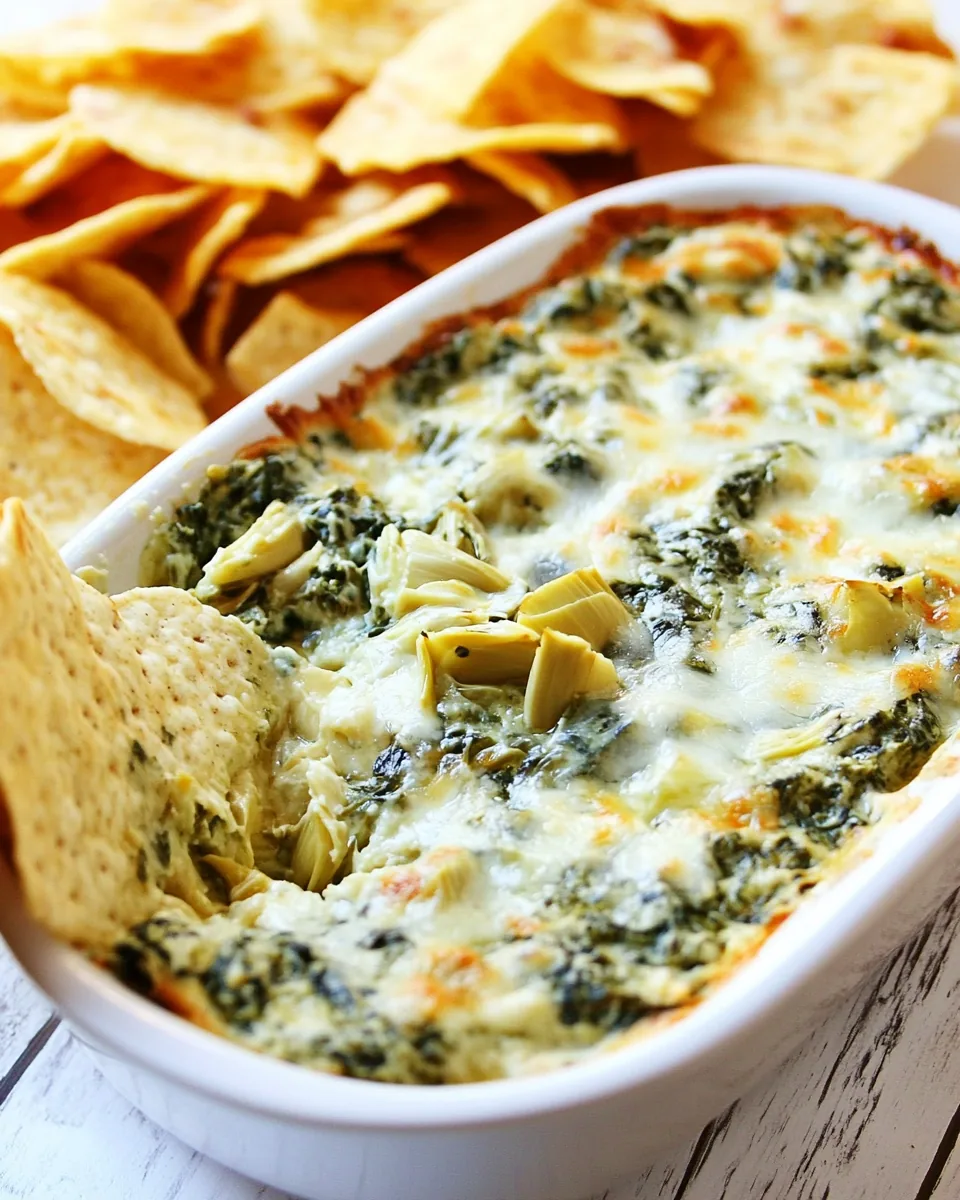 Healthy Spinach Artichoke Dip