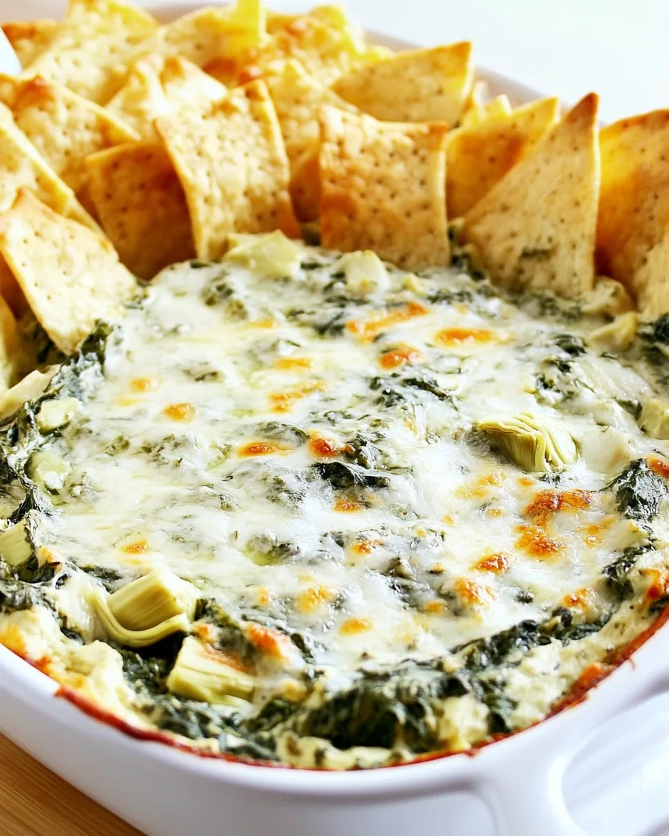 Healthy Spinach Artichoke Dip