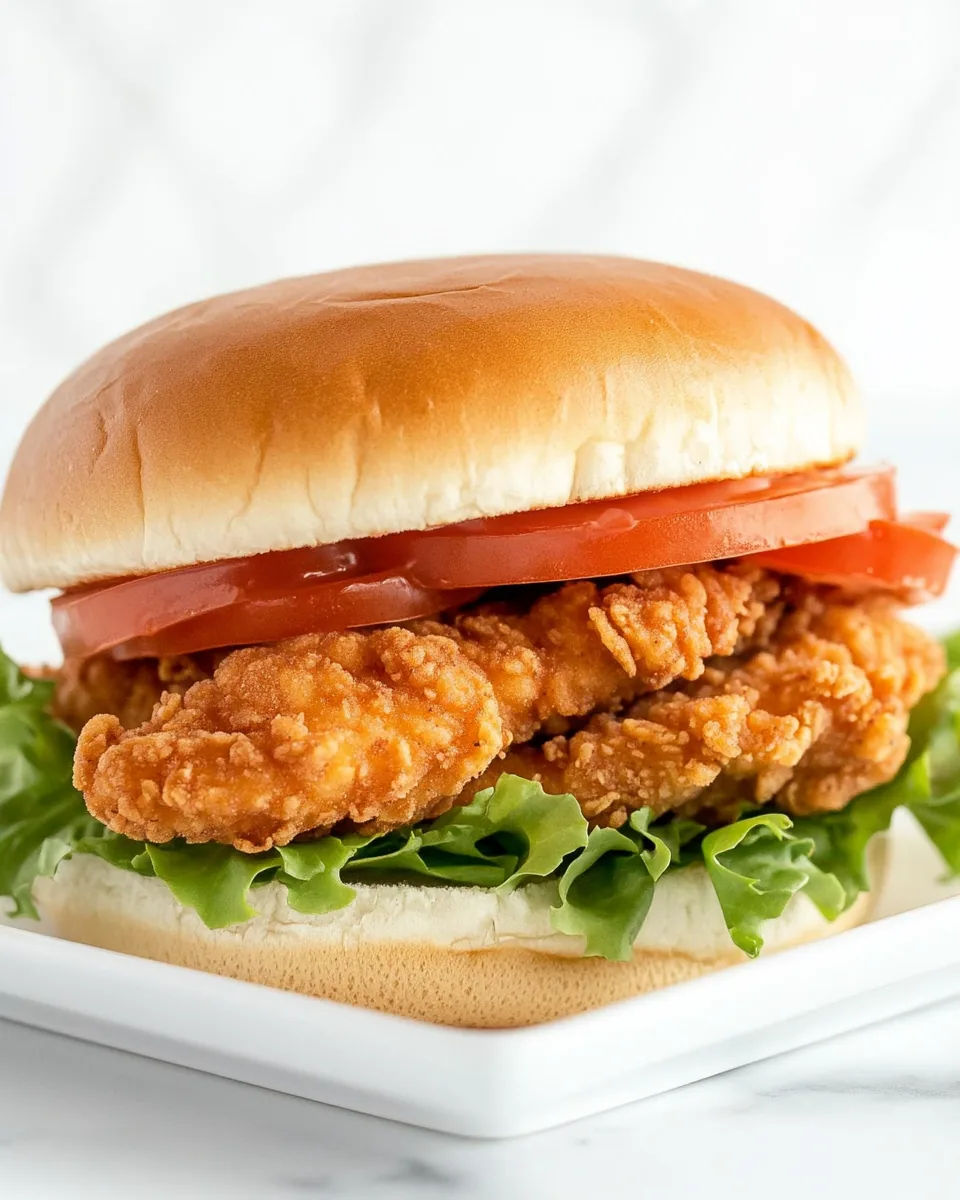 Homemade Burger King BK Royal Crispy Chicken Sandwich