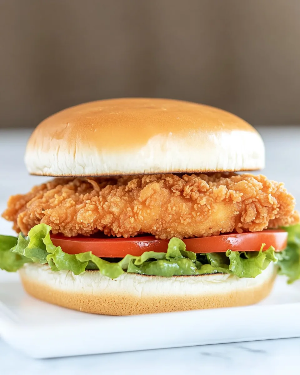 Homemade Burger King BK Royal Crispy Chicken Sandwich