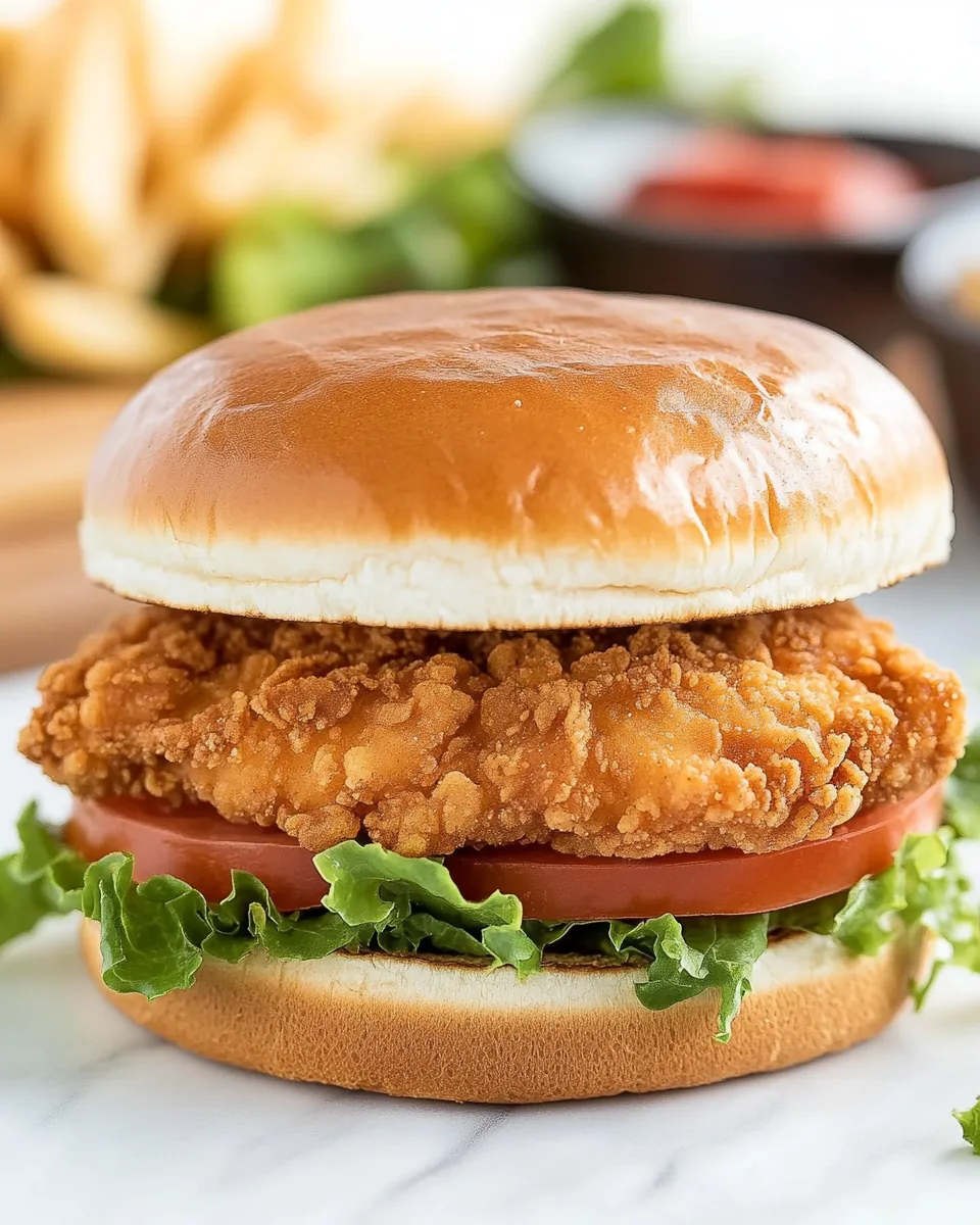 Homemade Burger King BK Royal Crispy Chicken Sandwich