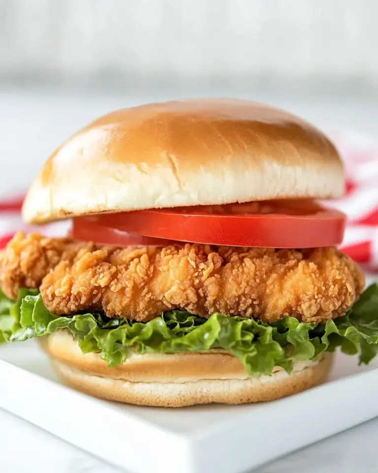 Homemade Burger King BK Royal Crispy Chicken Sandwich